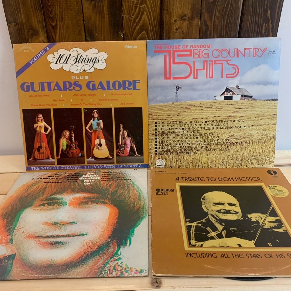 1970s Vintage Country Vinyl Record Collection